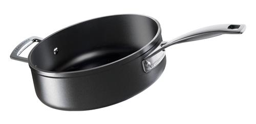 Le Creuset - 96203826000000 - Les Forgées - Sauteuse à Bords Droits - Aluminium - Noir - 26 cm